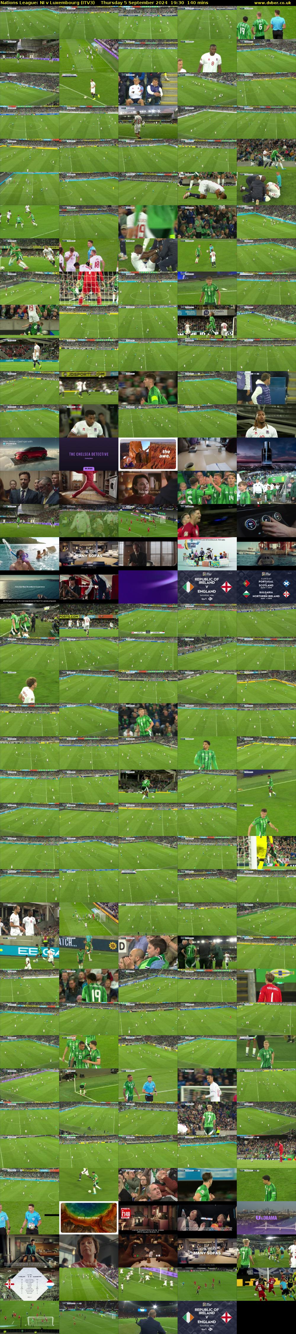 Nations League: NI v Luxembourg (ITV3) Thursday 5 September 2024 19:30 - 21:50