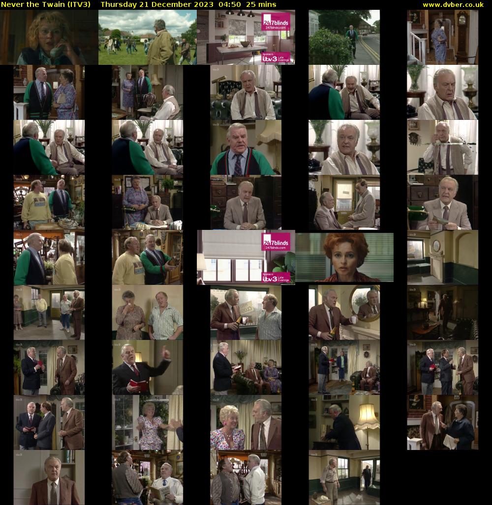 Never the Twain (ITV3) Thursday 21 December 2023 04:50 - 05:15