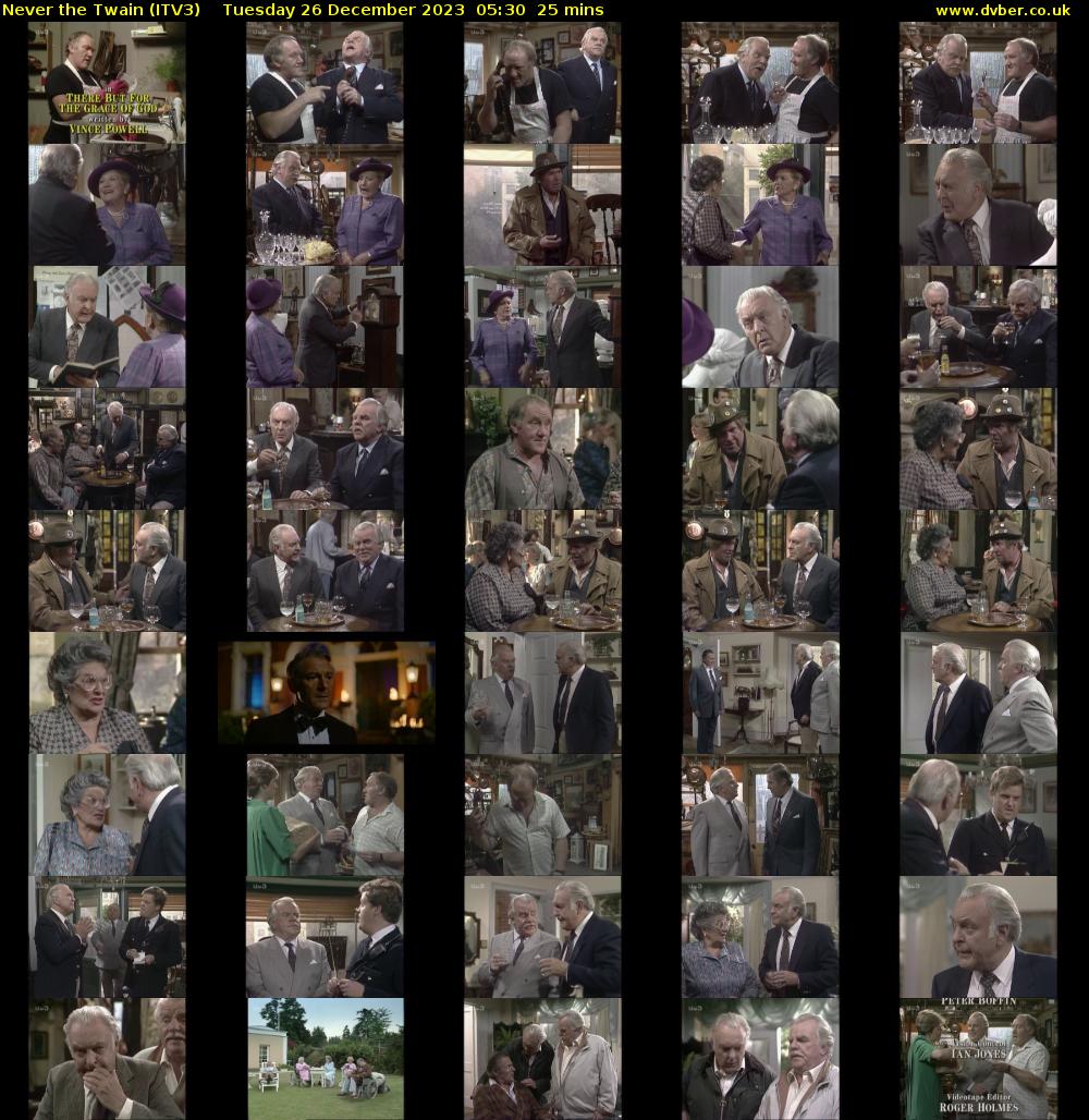 Never the Twain (ITV3) Tuesday 26 December 2023 05:30 - 05:55