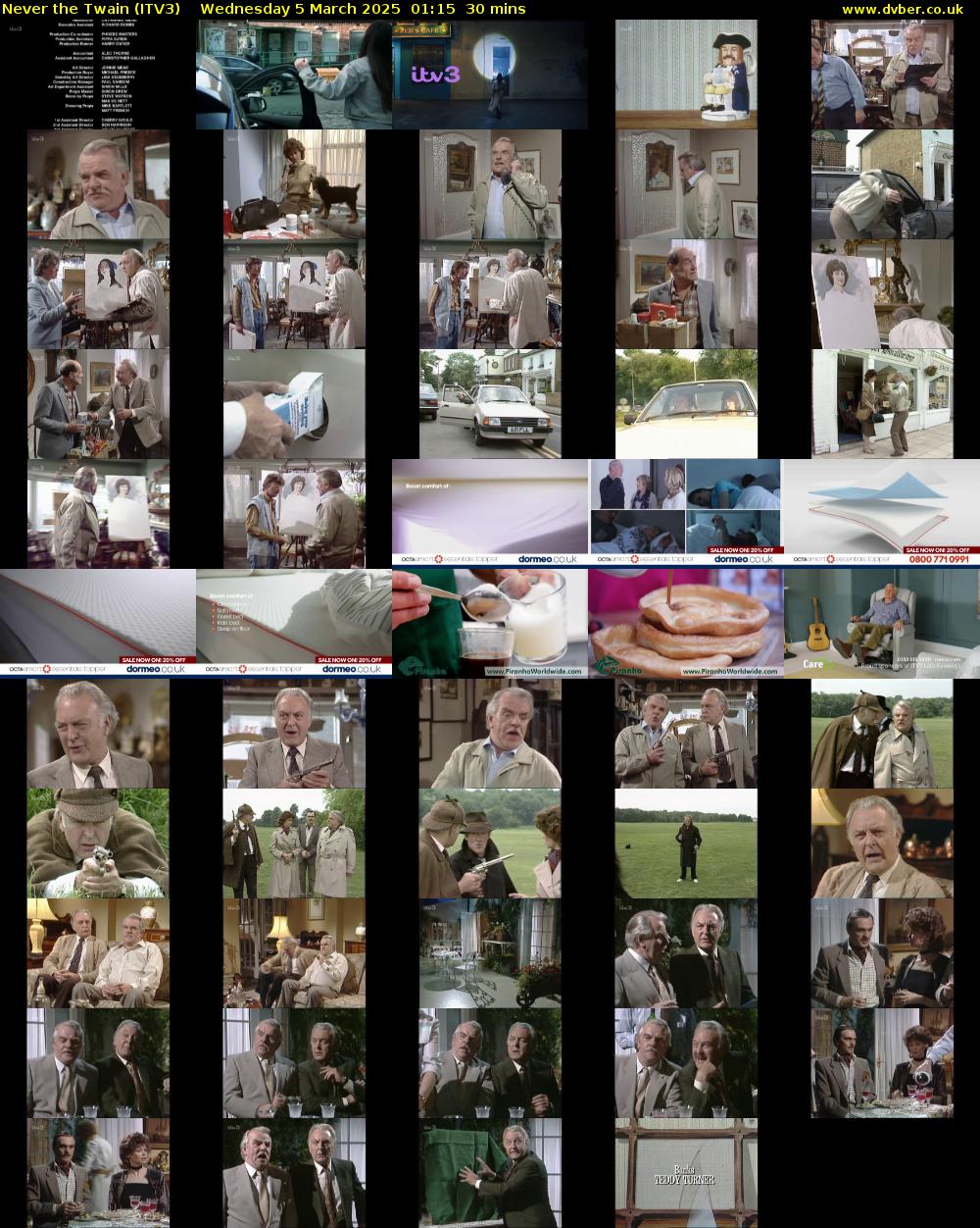 Never the Twain (ITV3) Wednesday 5 March 2025 01:15 - 01:45