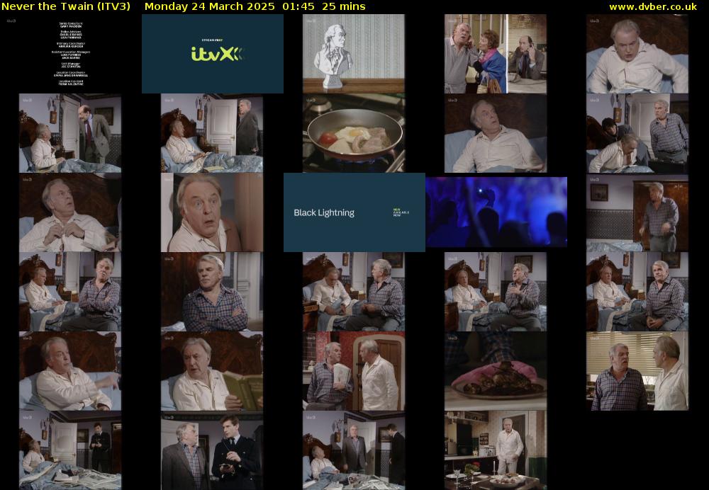 Never the Twain (ITV3) Monday 24 March 2025 01:45 - 02:10