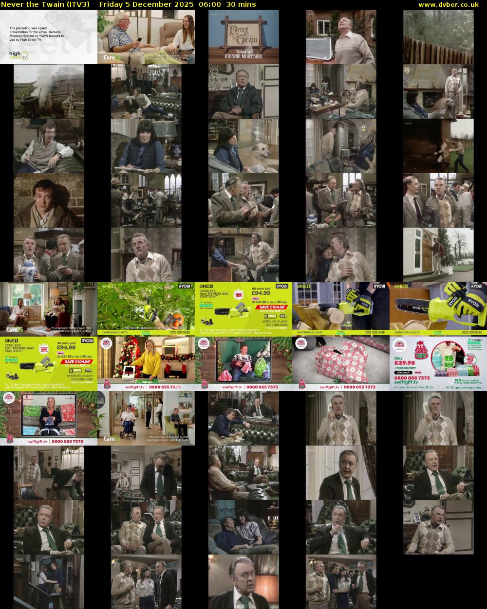 Never the Twain (ITV3) Friday 5 December 2025 06:00 - 06:30