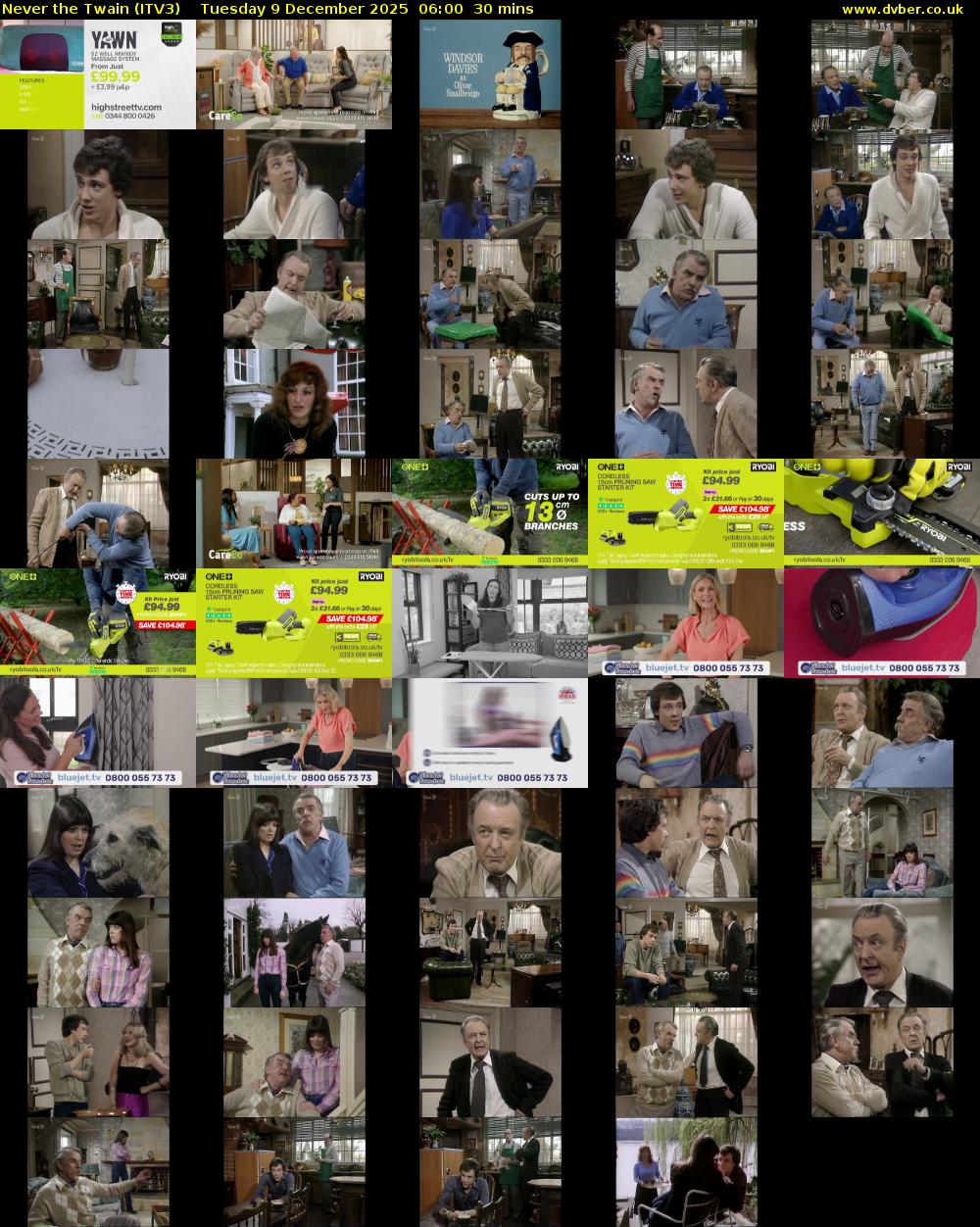 Never the Twain (ITV3) Tuesday 9 December 2025 06:00 - 06:30