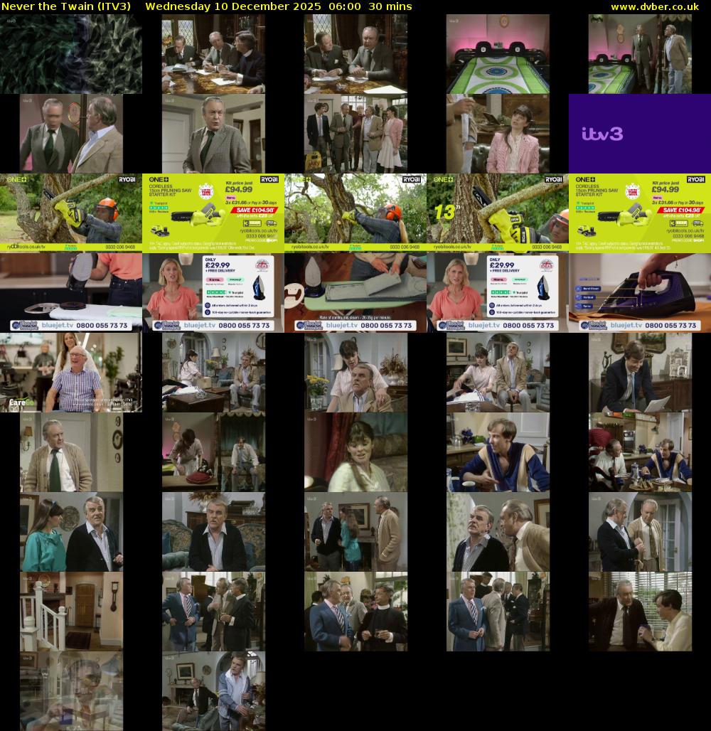 Never the Twain (ITV3) Wednesday 10 December 2025 06:00 - 06:30