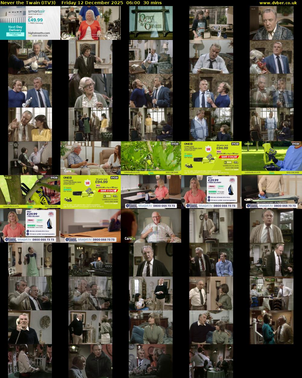 Never the Twain (ITV3) Friday 12 December 2025 06:00 - 06:30