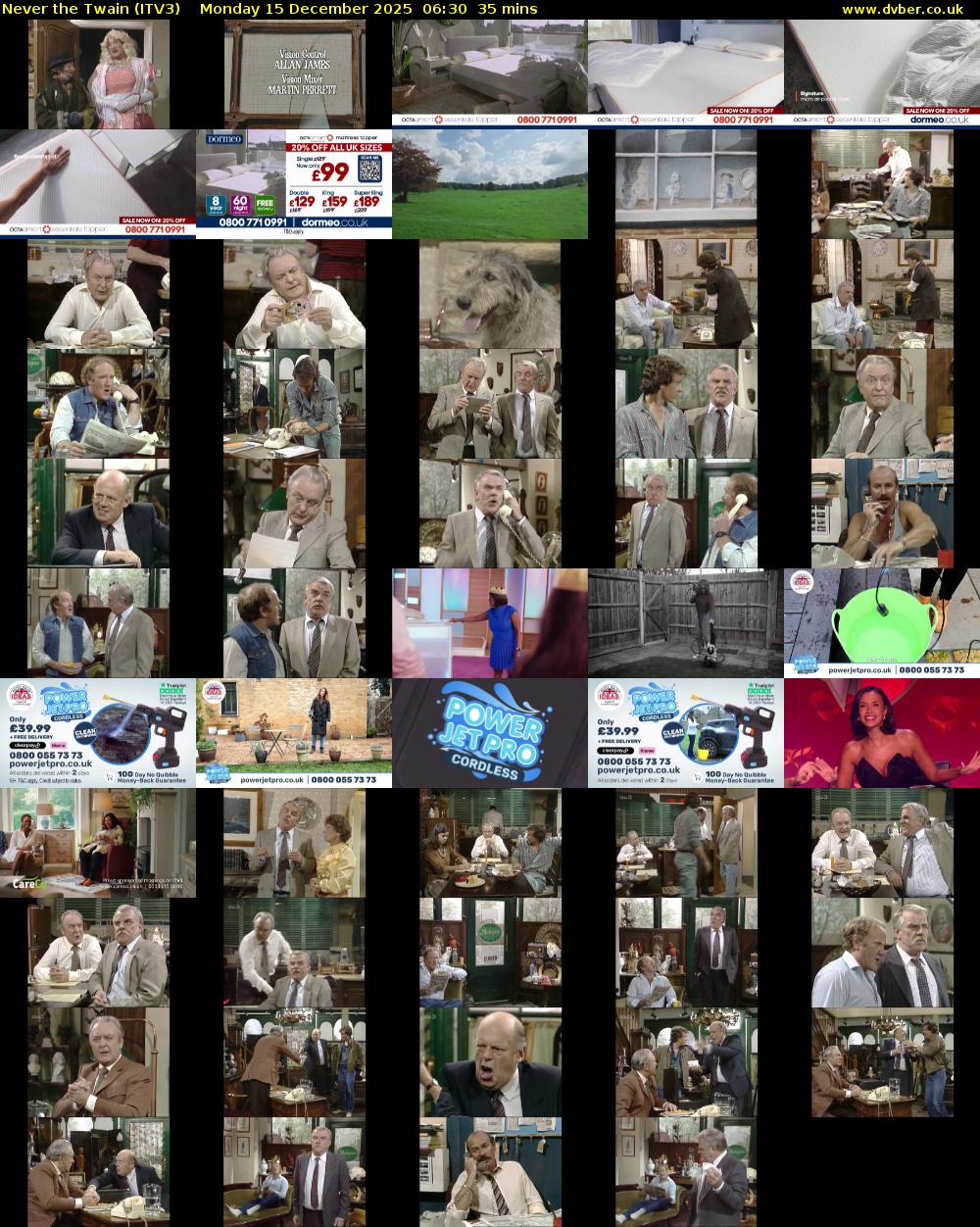 Never the Twain (ITV3) Monday 15 December 2025 06:30 - 07:05