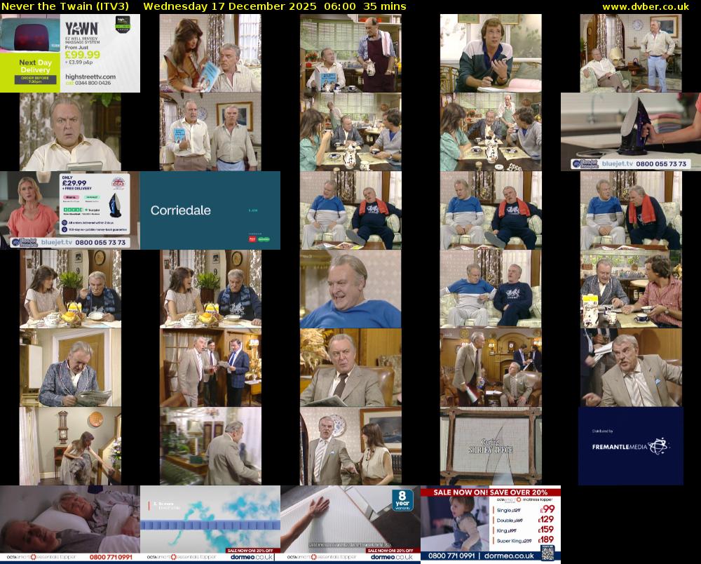 Never the Twain (ITV3) Wednesday 17 December 2025 06:00 - 06:35
