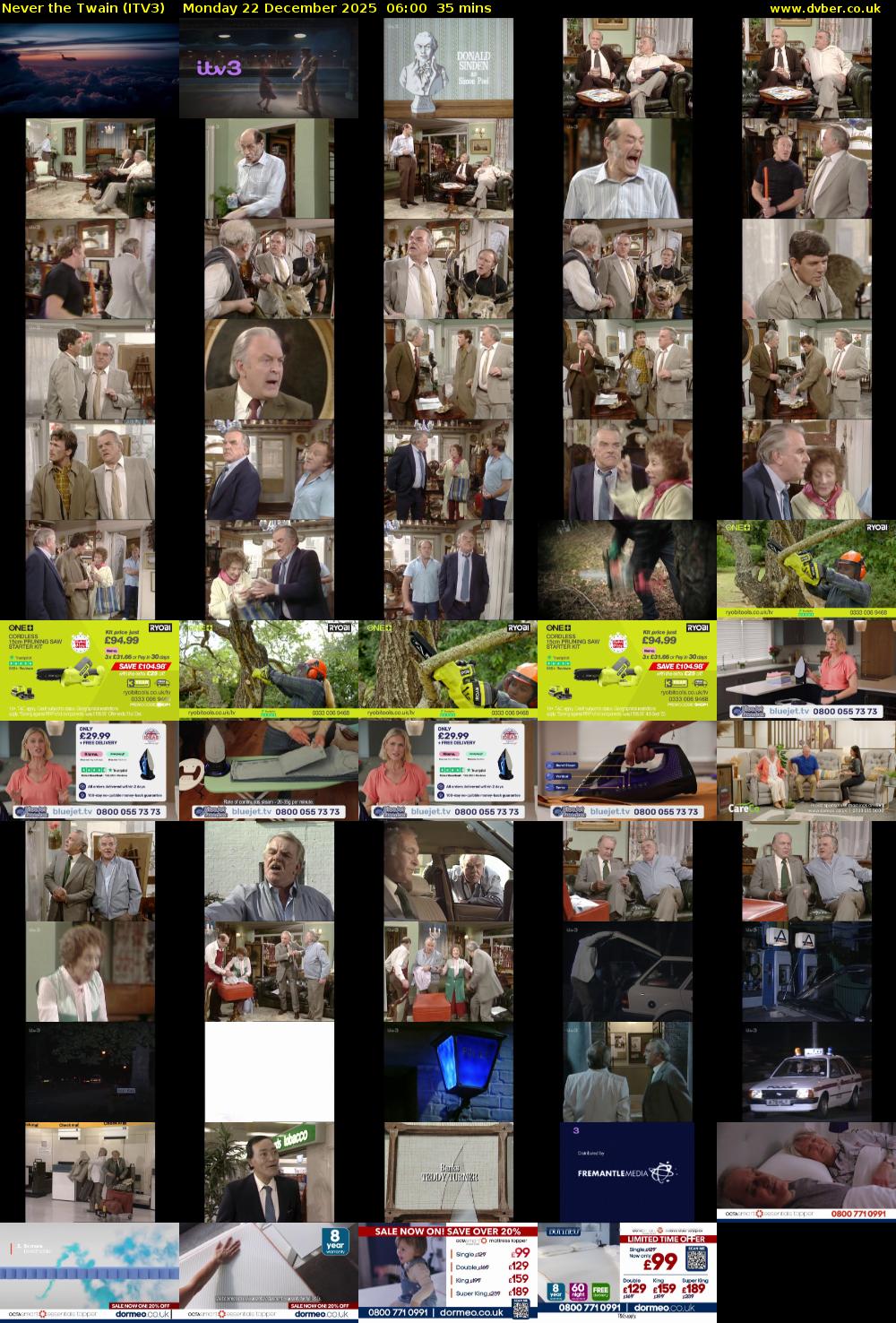Never the Twain (ITV3) Monday 22 December 2025 06:00 - 06:35