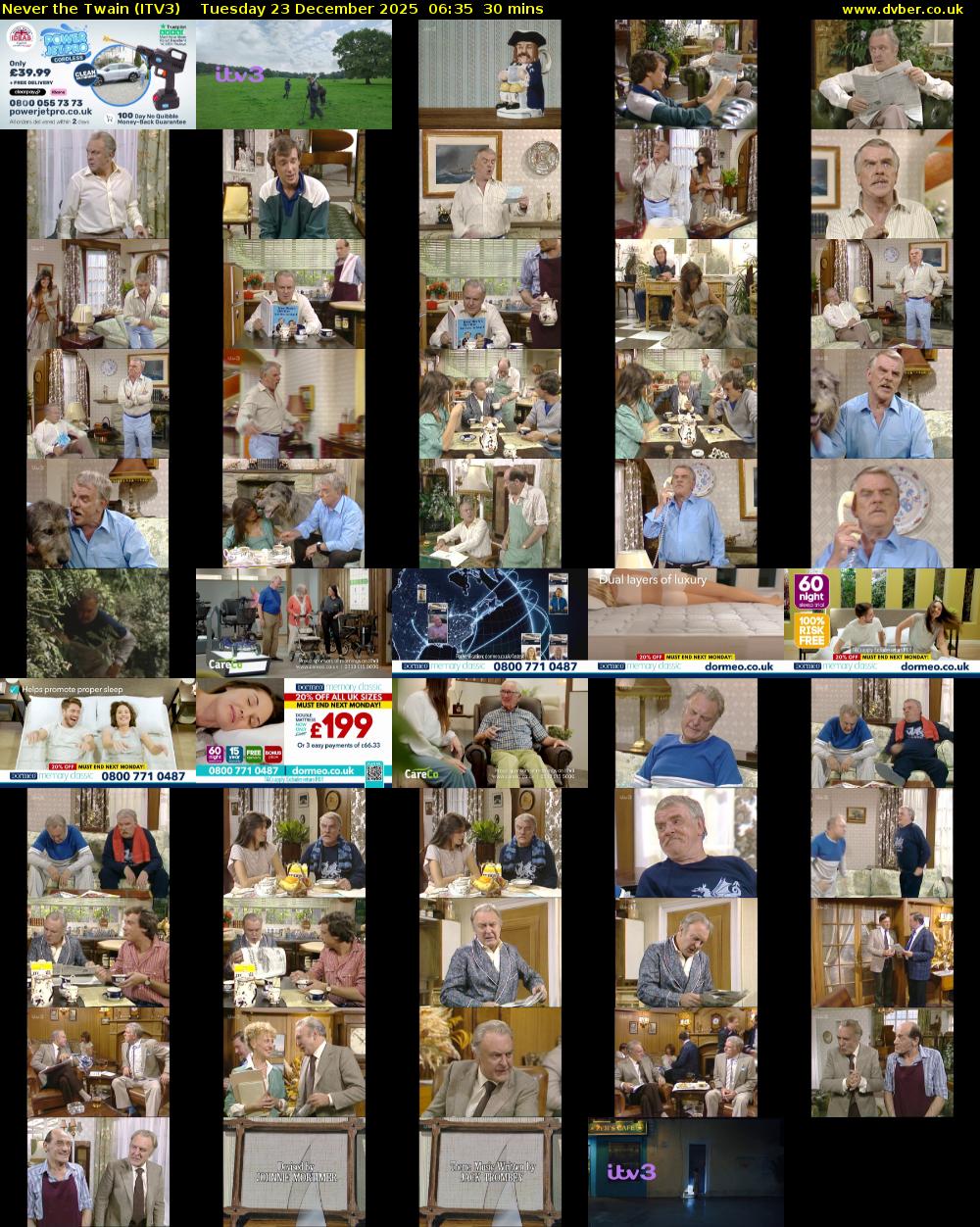 Never the Twain (ITV3) Tuesday 23 December 2025 06:35 - 07:05