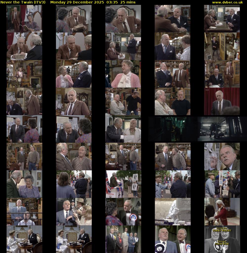 Never the Twain (ITV3) Monday 29 December 2025 03:35 - 04:00