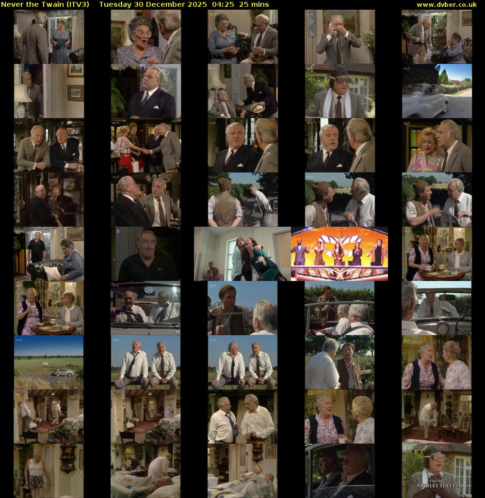 Never the Twain (ITV3) Tuesday 30 December 2025 04:25 - 04:50