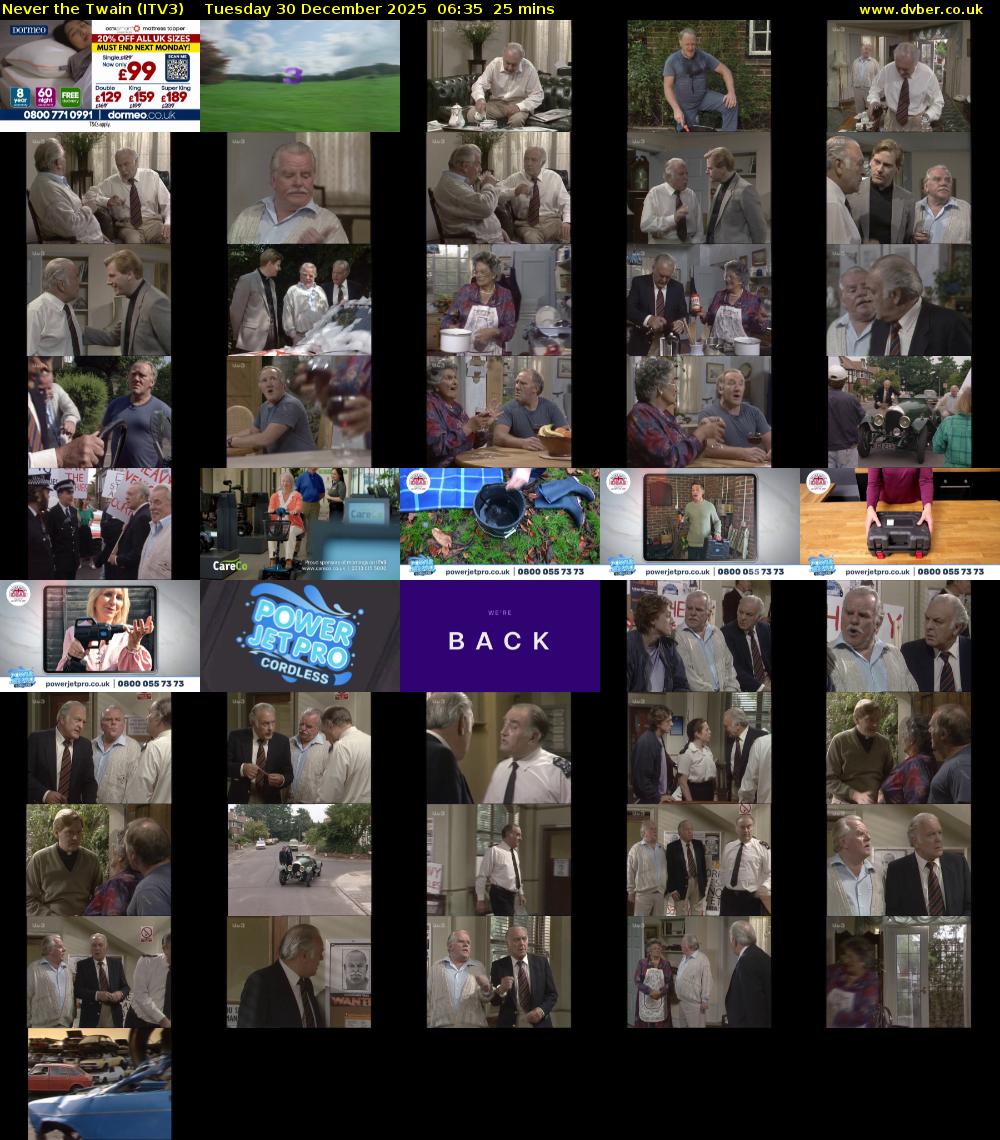 Never the Twain (ITV3) Tuesday 30 December 2025 06:35 - 07:00