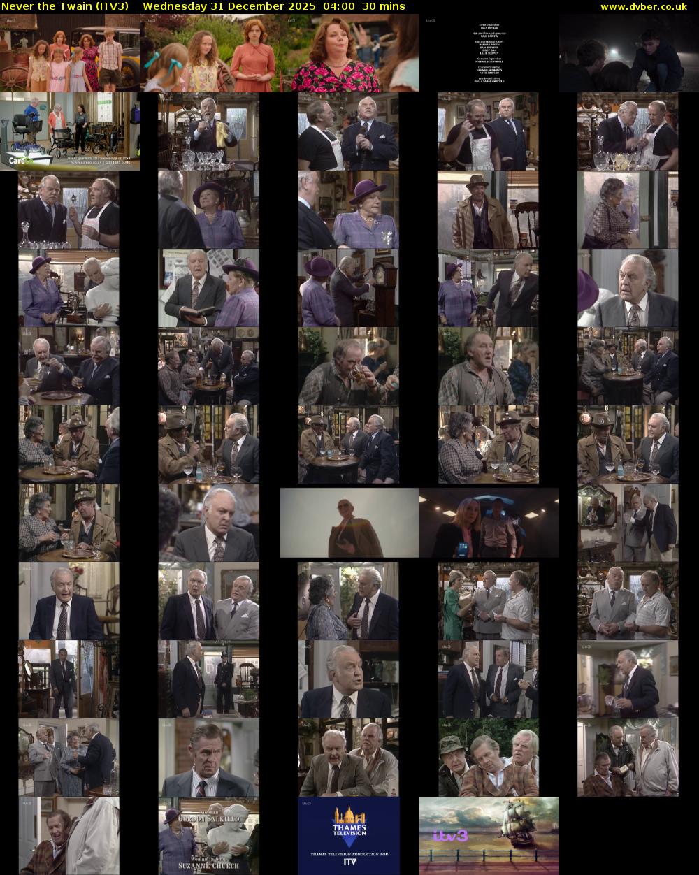 Never the Twain (ITV3) Wednesday 31 December 2025 04:00 - 04:30
