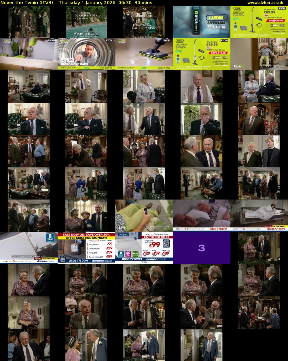 Never the Twain (ITV3) Thursday 1 January 2026 06:30 - 07:00