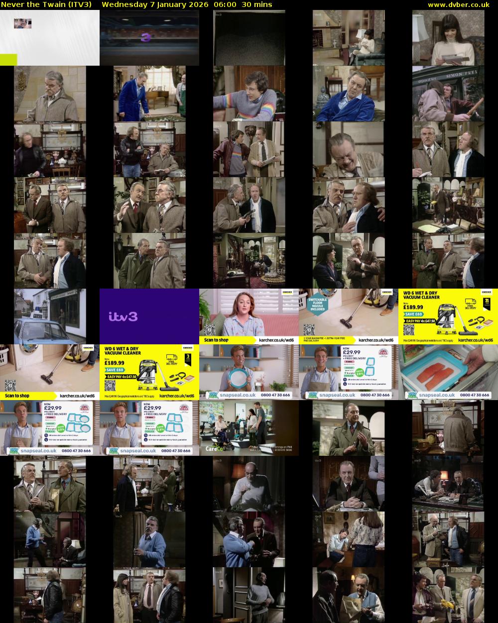 Never the Twain (ITV3) Wednesday 7 January 2026 06:00 - 06:30