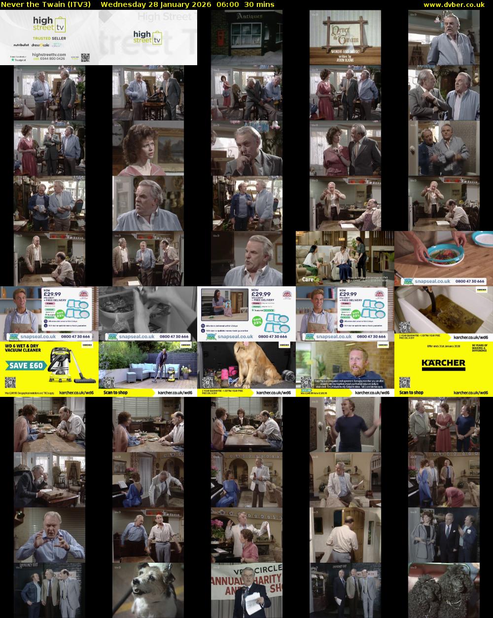 Never the Twain (ITV3) Wednesday 28 January 2026 06:00 - 06:30