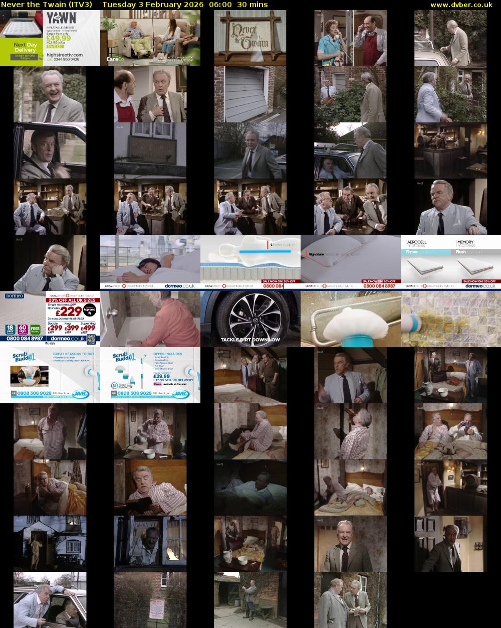 Never the Twain (ITV3) Tuesday 3 February 2026 06:00 - 06:30