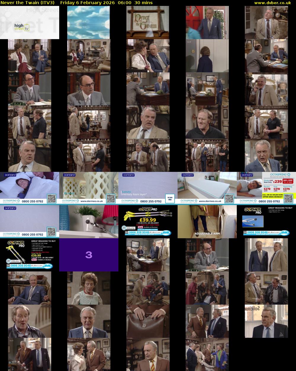 Never the Twain (ITV3) Friday 6 February 2026 06:00 - 06:30