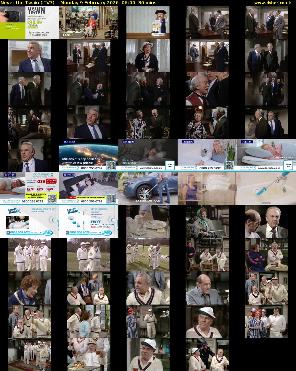 Never the Twain (ITV3) Monday 9 February 2026 06:00 - 06:30