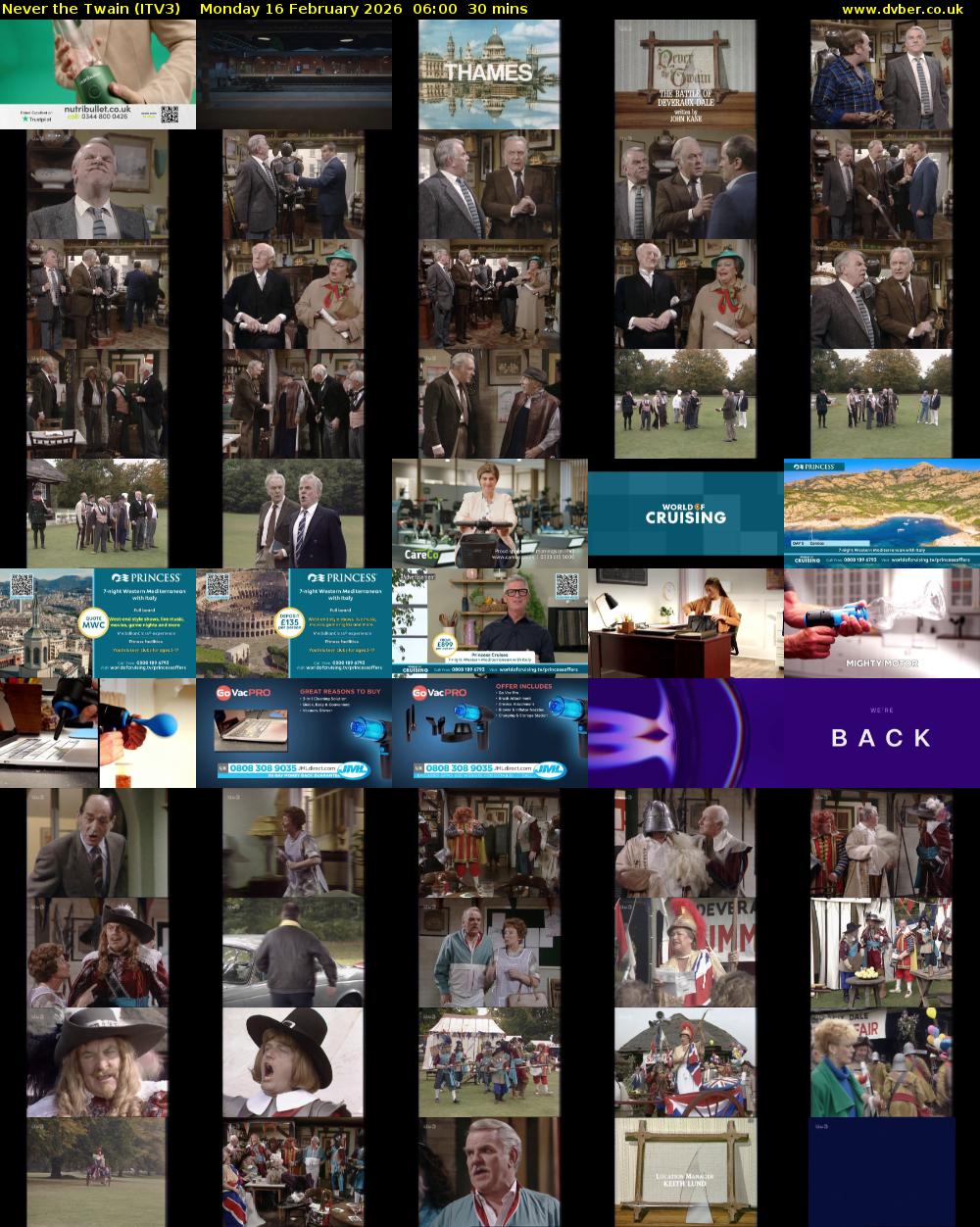 Never the Twain (ITV3) Monday 16 February 2026 06:00 - 06:30