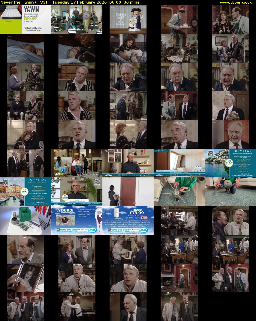 Never the Twain (ITV3) Tuesday 17 February 2026 06:00 - 06:30