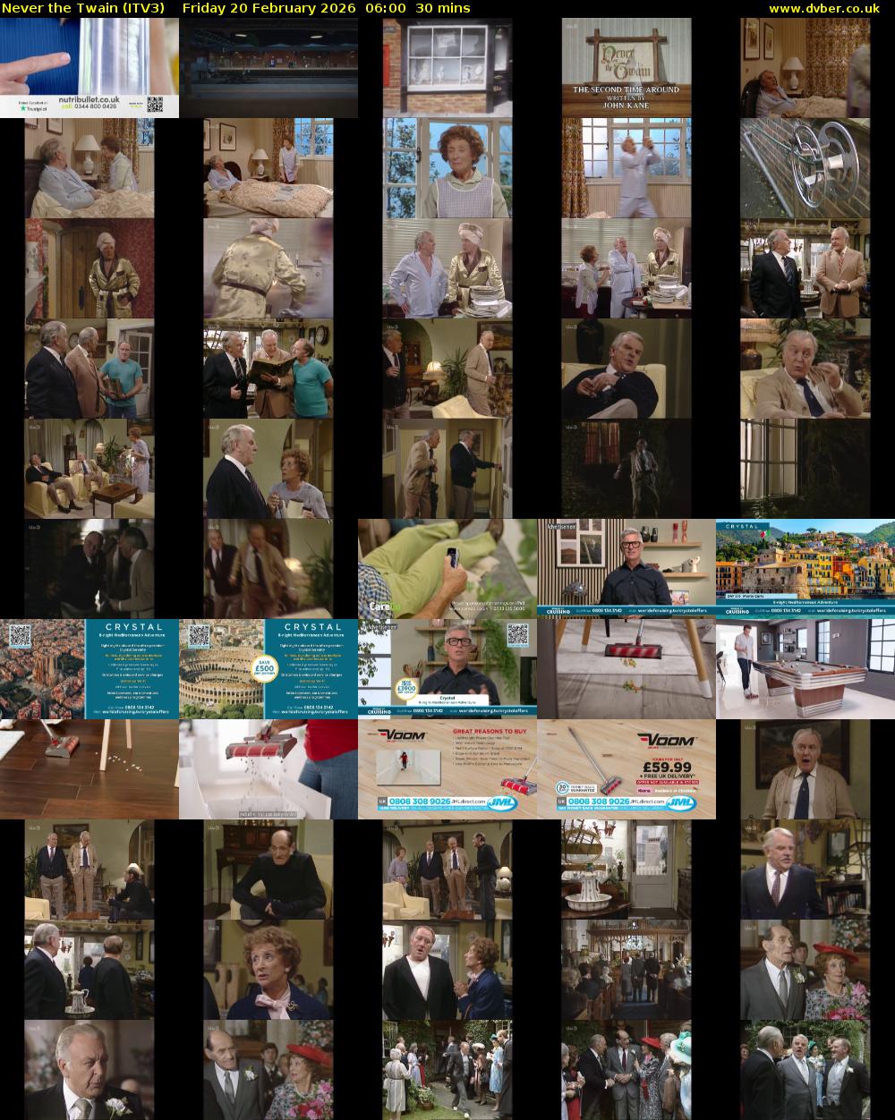 Never the Twain (ITV3) Friday 20 February 2026 06:00 - 06:30
