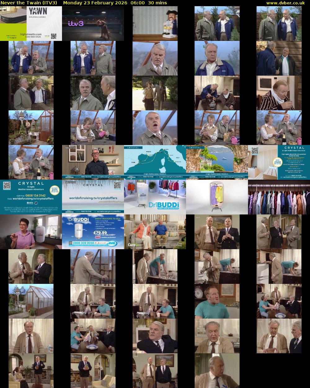 Never the Twain (ITV3) Monday 23 February 2026 06:00 - 06:30