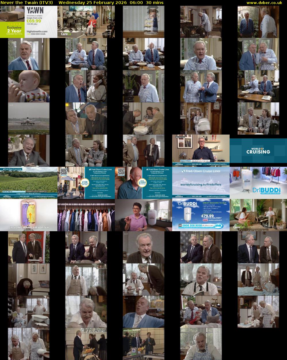 Never the Twain (ITV3) Wednesday 25 February 2026 06:00 - 06:30