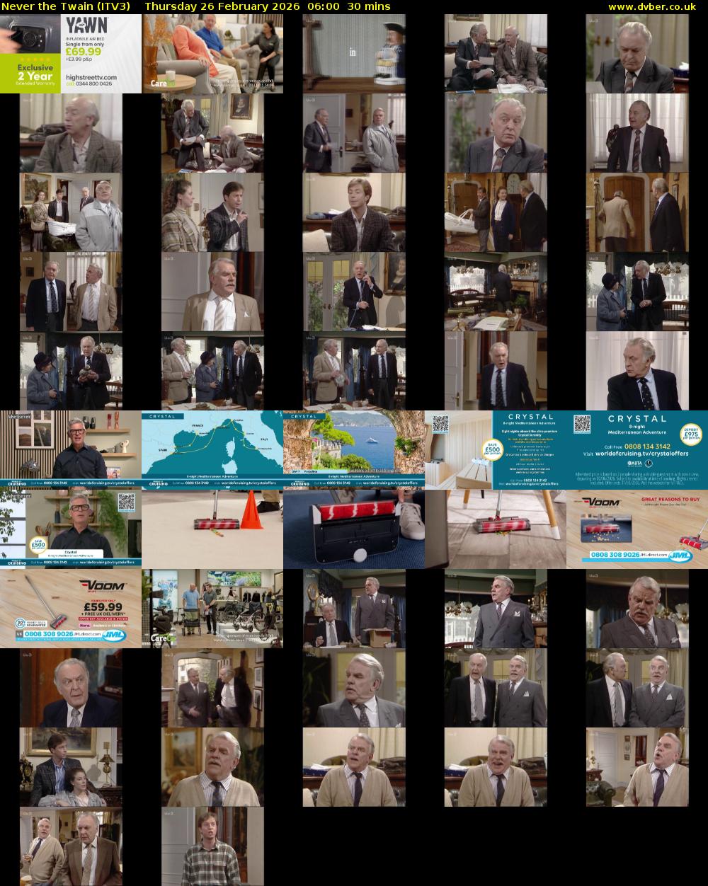 Never the Twain (ITV3) Thursday 26 February 2026 06:00 - 06:30