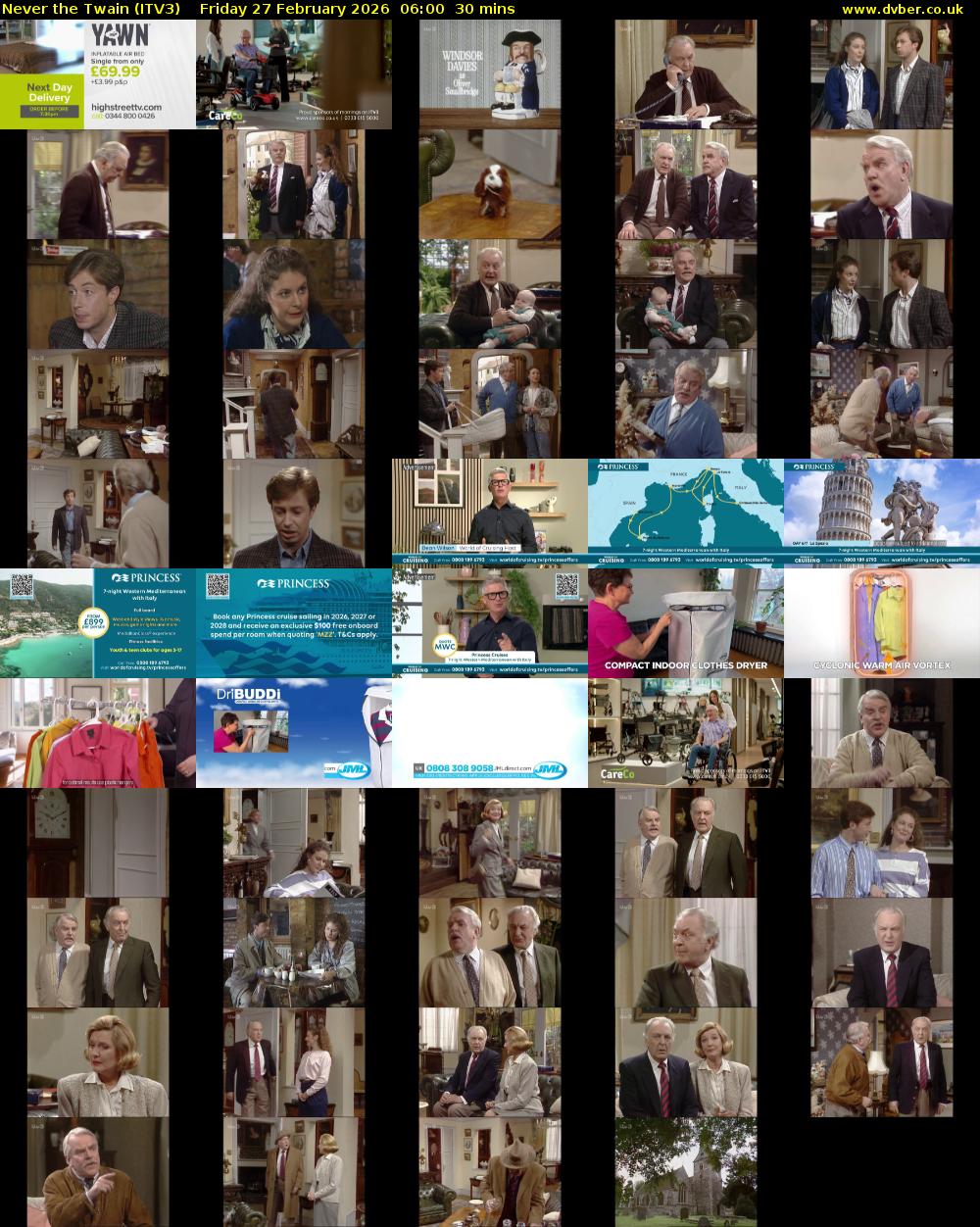 Never the Twain (ITV3) Friday 27 February 2026 06:00 - 06:30