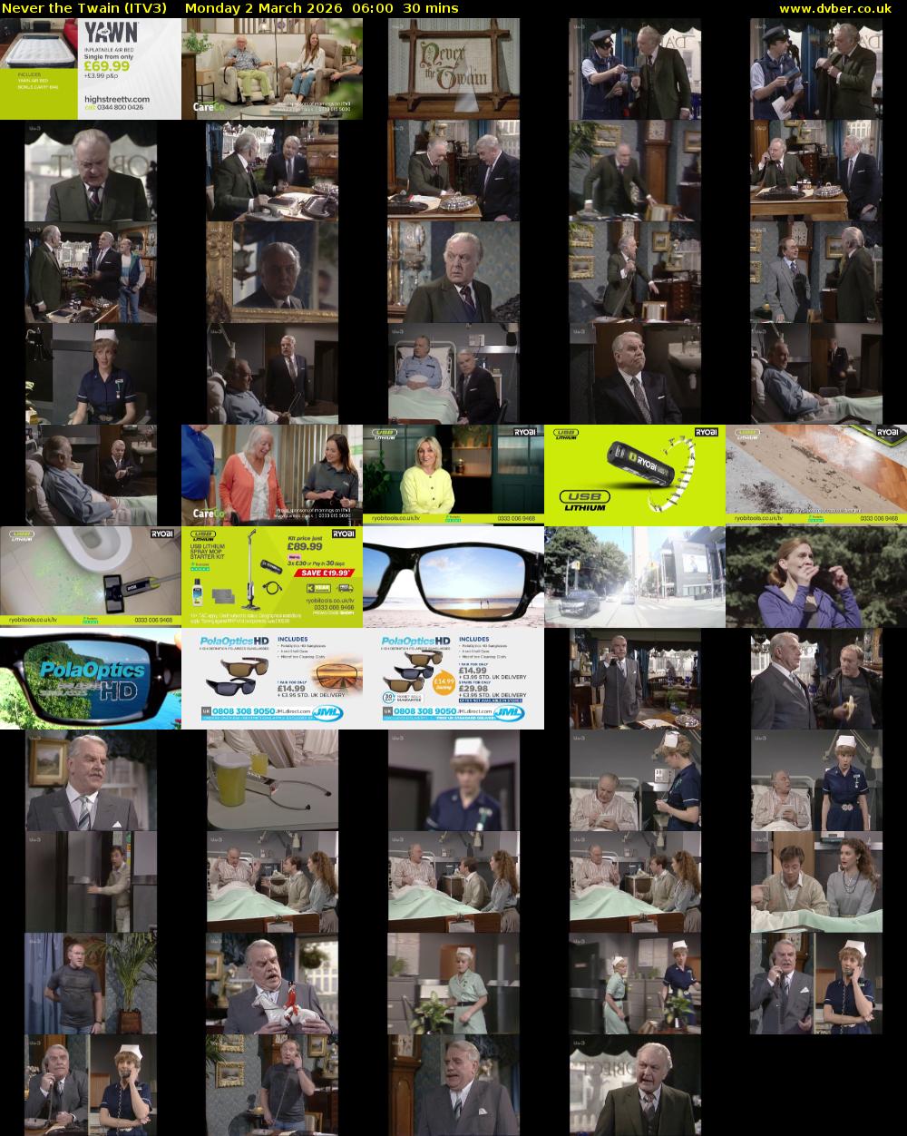 Never the Twain (ITV3) Monday 2 March 2026 06:00 - 06:30