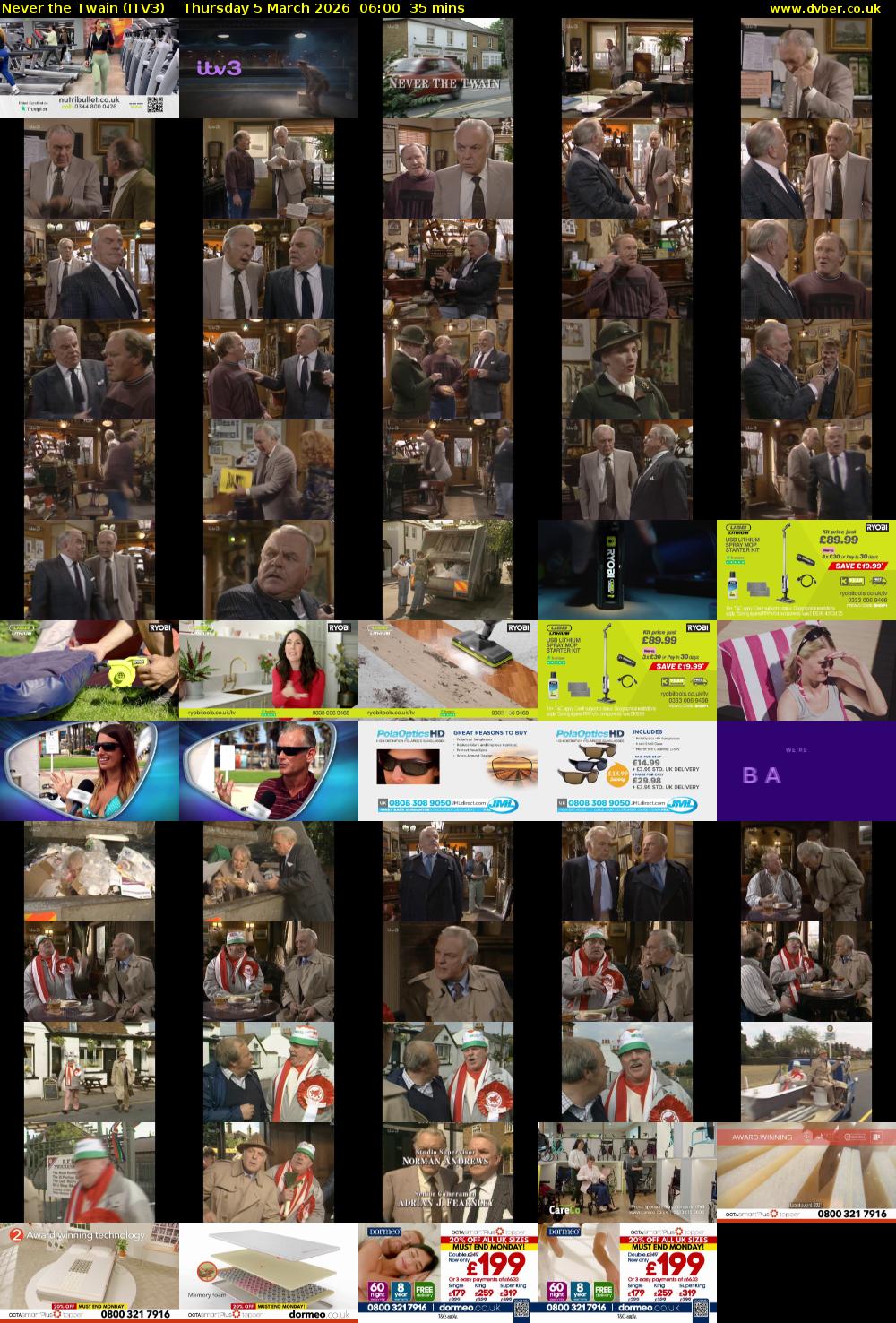 Never the Twain (ITV3) Thursday 5 March 2026 06:00 - 06:35