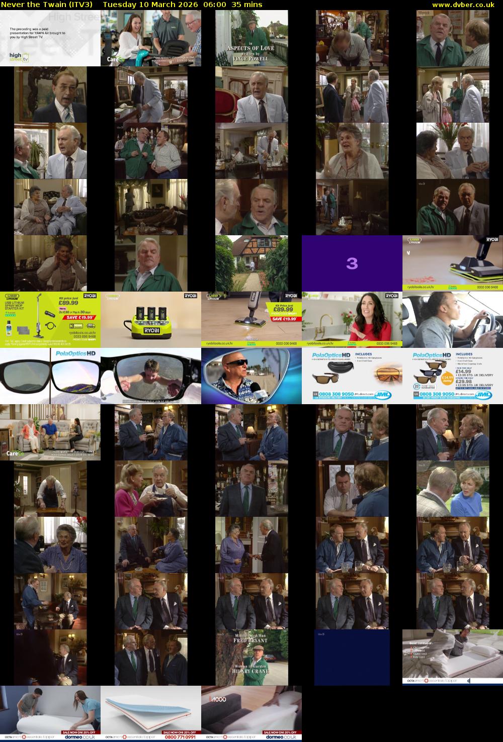 Never the Twain (ITV3) Tuesday 10 March 2026 06:00 - 06:35