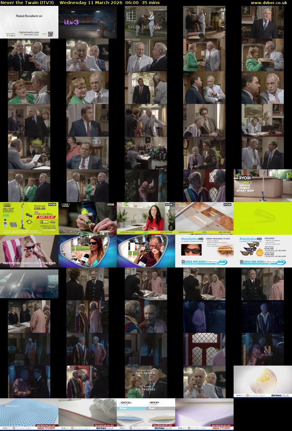 Never the Twain (ITV3) Wednesday 11 March 2026 06:00 - 06:35