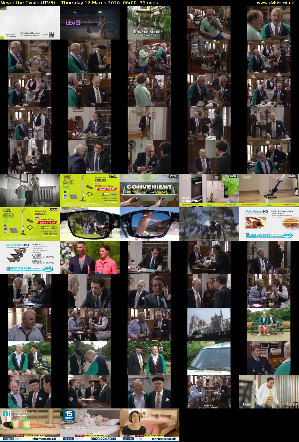 Never the Twain (ITV3) Thursday 12 March 2026 06:00 - 06:35