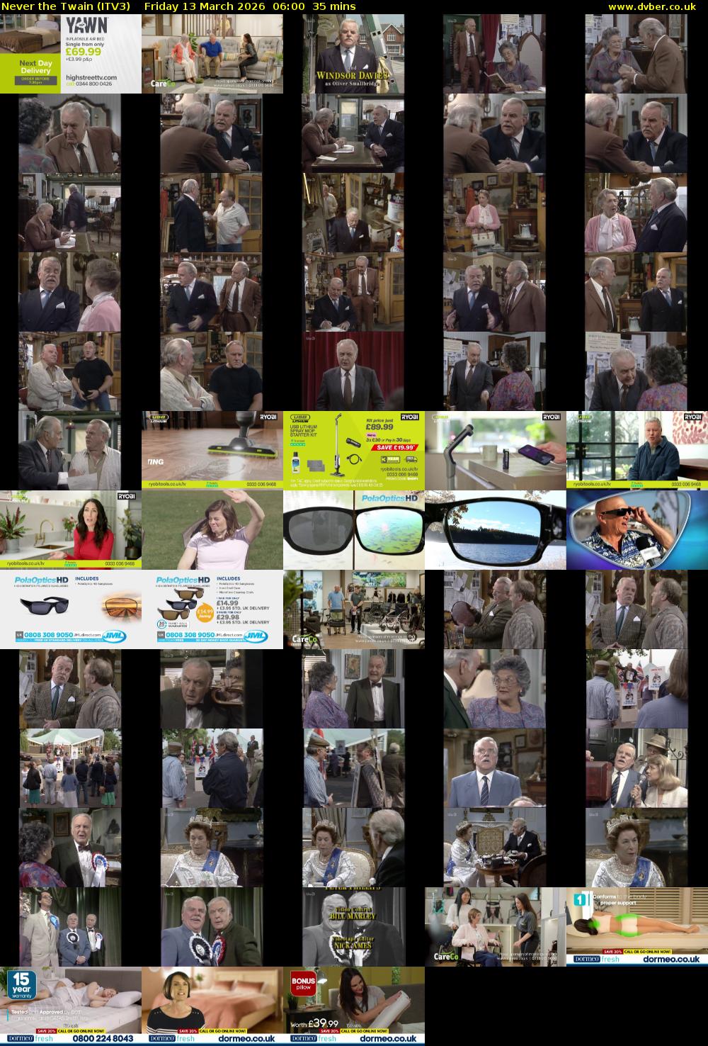 Never the Twain (ITV3) Friday 13 March 2026 06:00 - 06:35