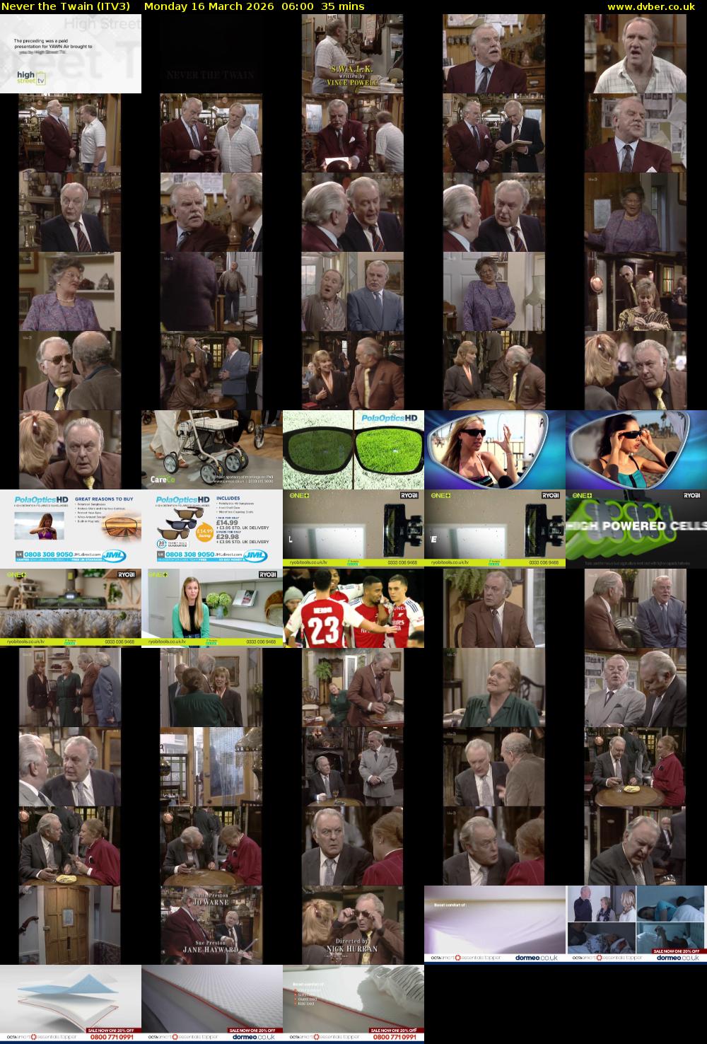Never the Twain (ITV3) Monday 16 March 2026 06:00 - 06:35