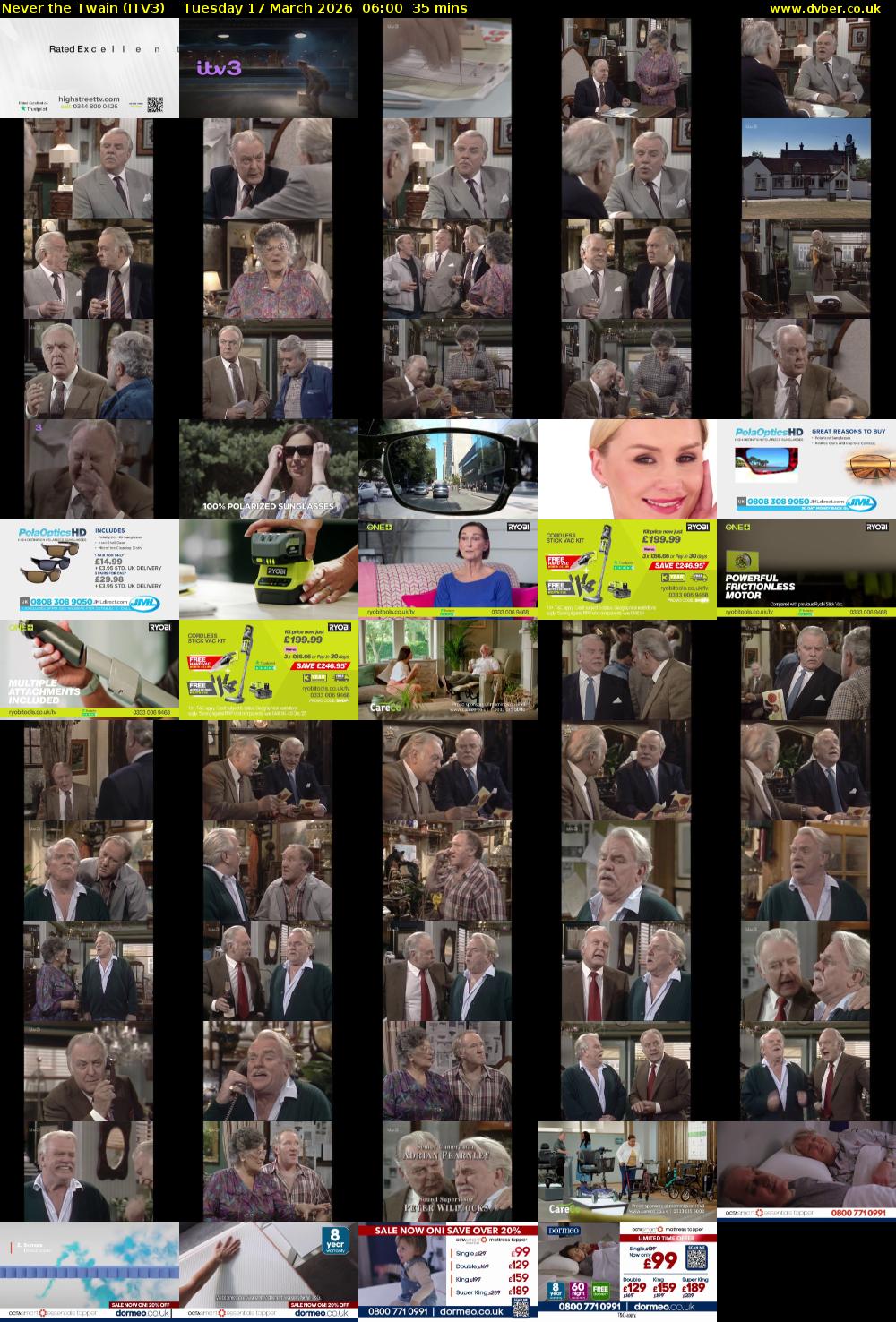 Never the Twain (ITV3) Tuesday 17 March 2026 06:00 - 06:35