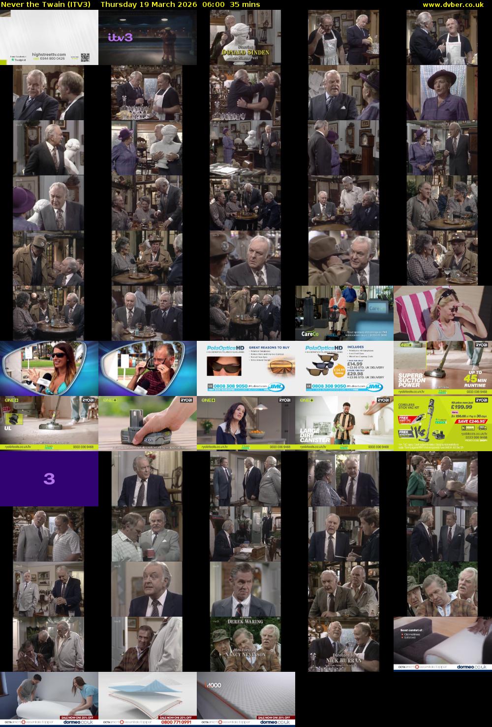 Never the Twain (ITV3) Thursday 19 March 2026 06:00 - 06:35