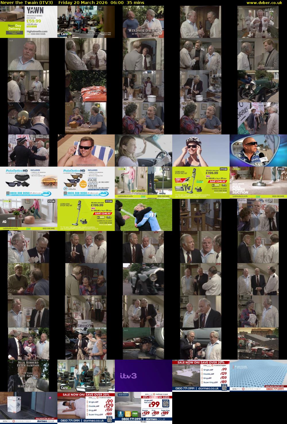 Never the Twain (ITV3) Friday 20 March 2026 06:00 - 06:35