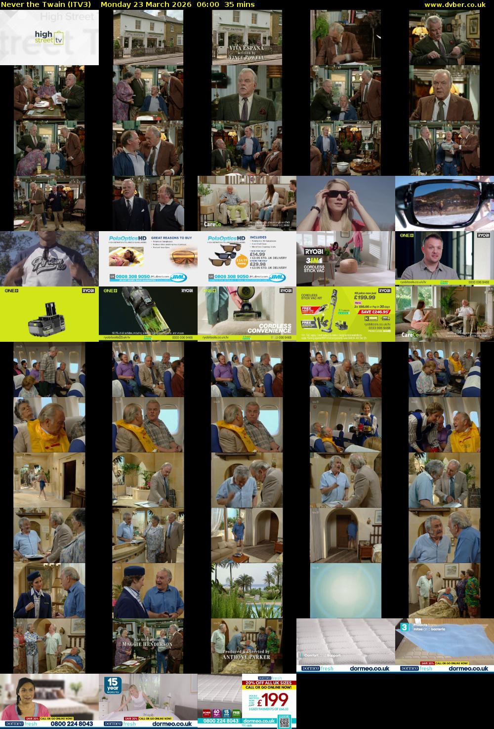 Never the Twain (ITV3) Monday 23 March 2026 06:00 - 06:35