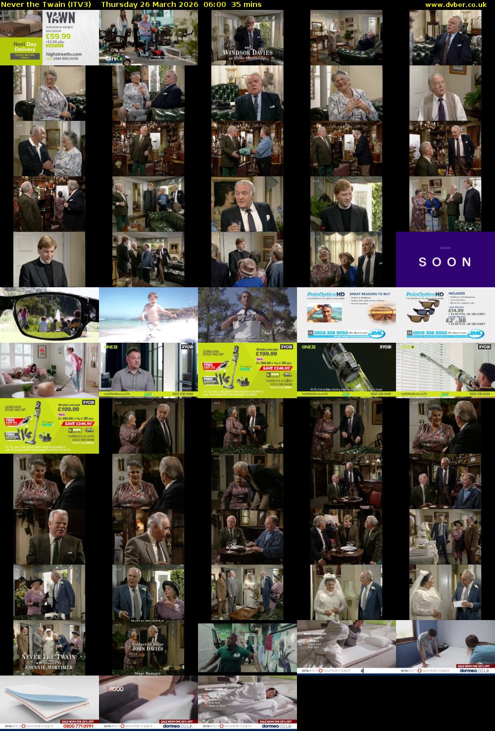 Never the Twain (ITV3) Thursday 26 March 2026 06:00 - 06:35