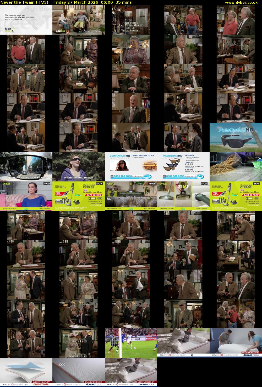 Never the Twain (ITV3) Friday 27 March 2026 06:00 - 06:35