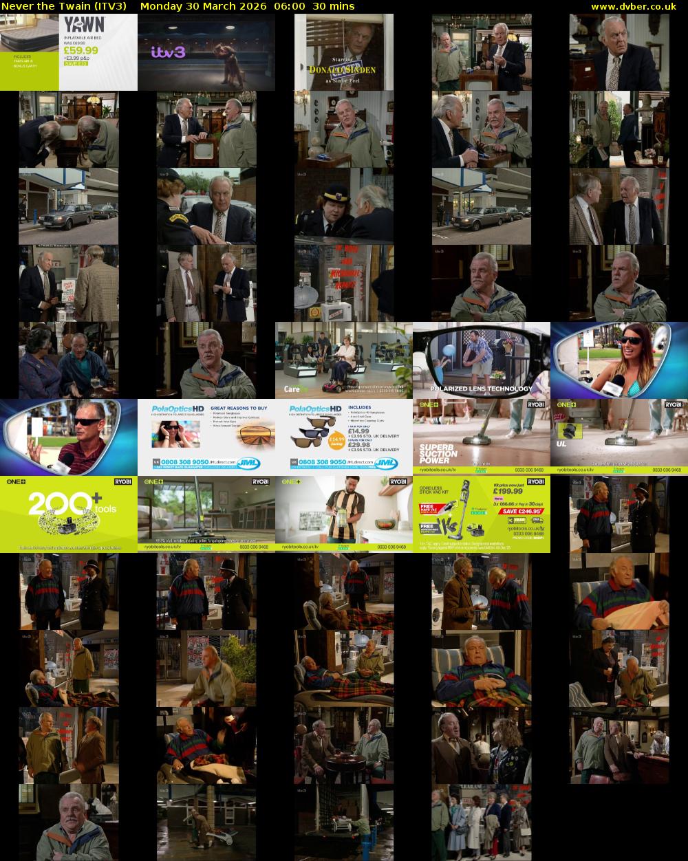 Never the Twain (ITV3) Monday 30 March 2026 06:00 - 06:30