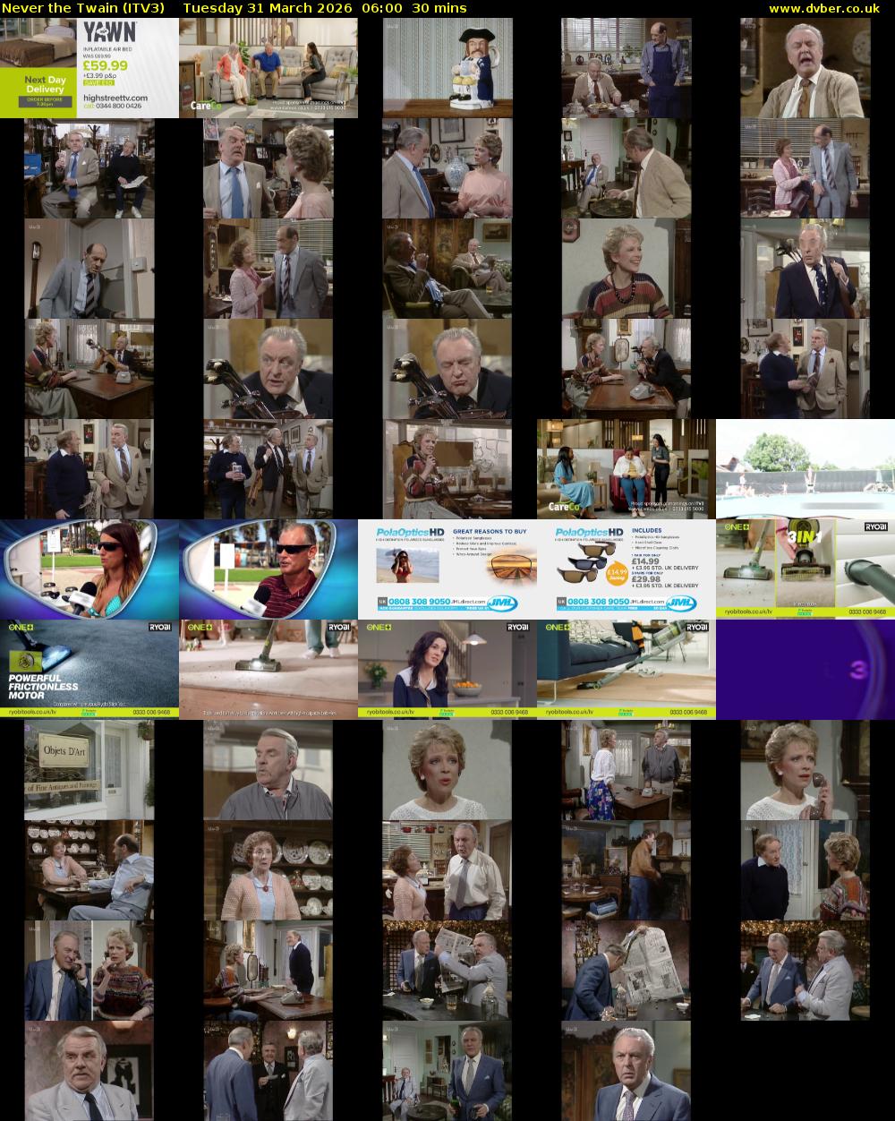 Never the Twain (ITV3) Tuesday 31 March 2026 06:00 - 06:30