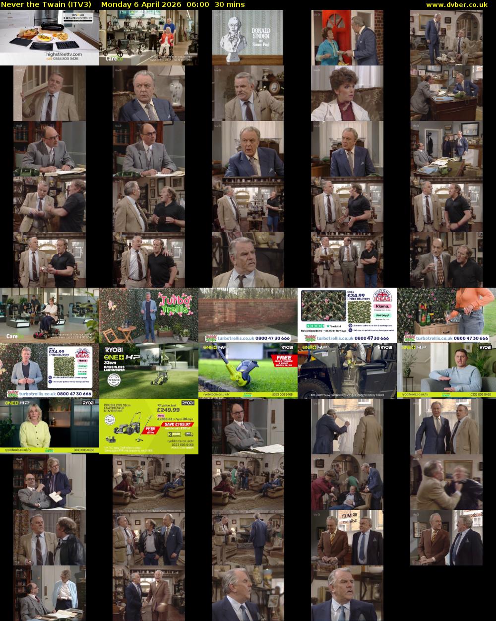 Never the Twain (ITV3) Monday 6 April 2026 06:00 - 06:30