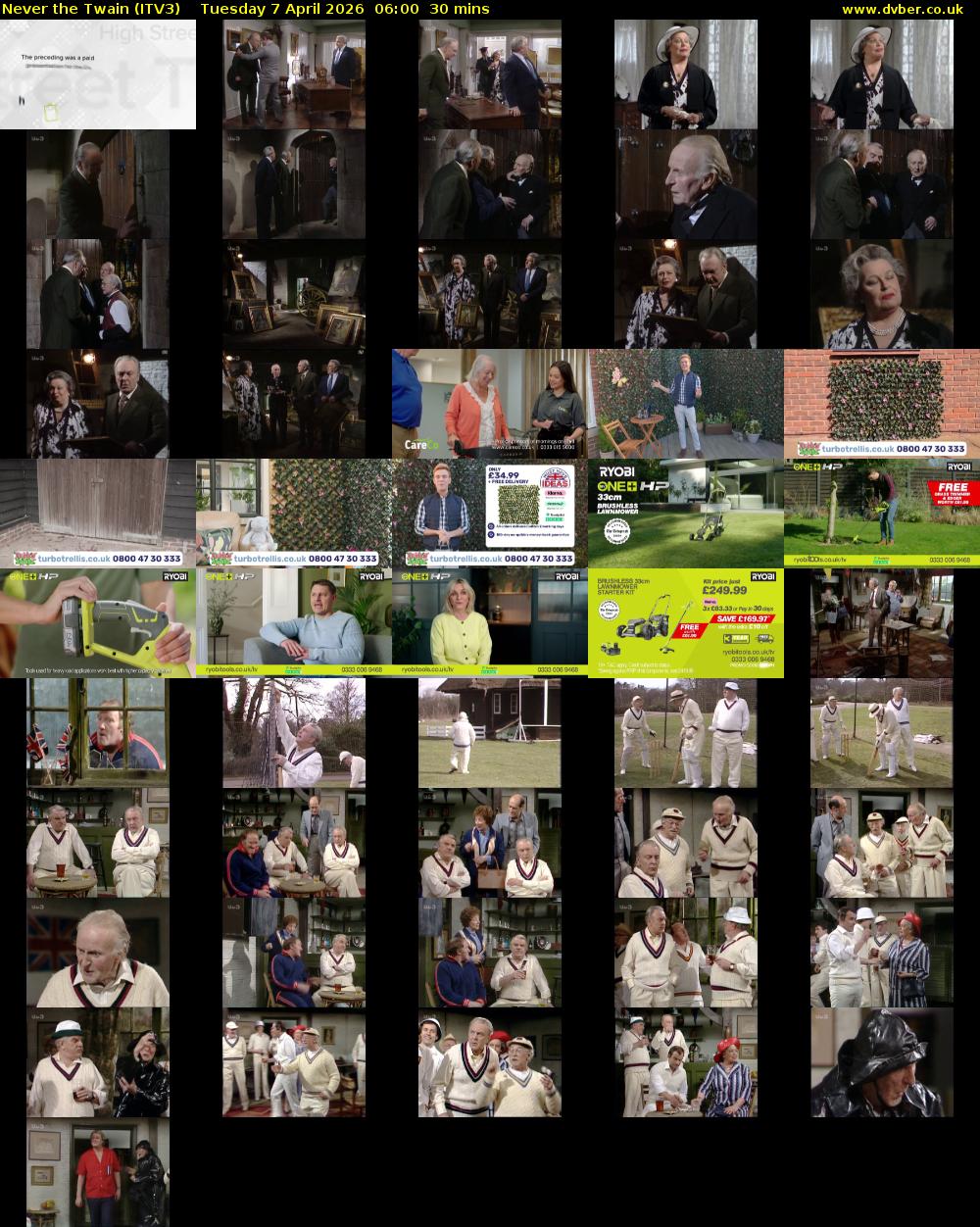 Never the Twain (ITV3) Tuesday 7 April 2026 06:00 - 06:30