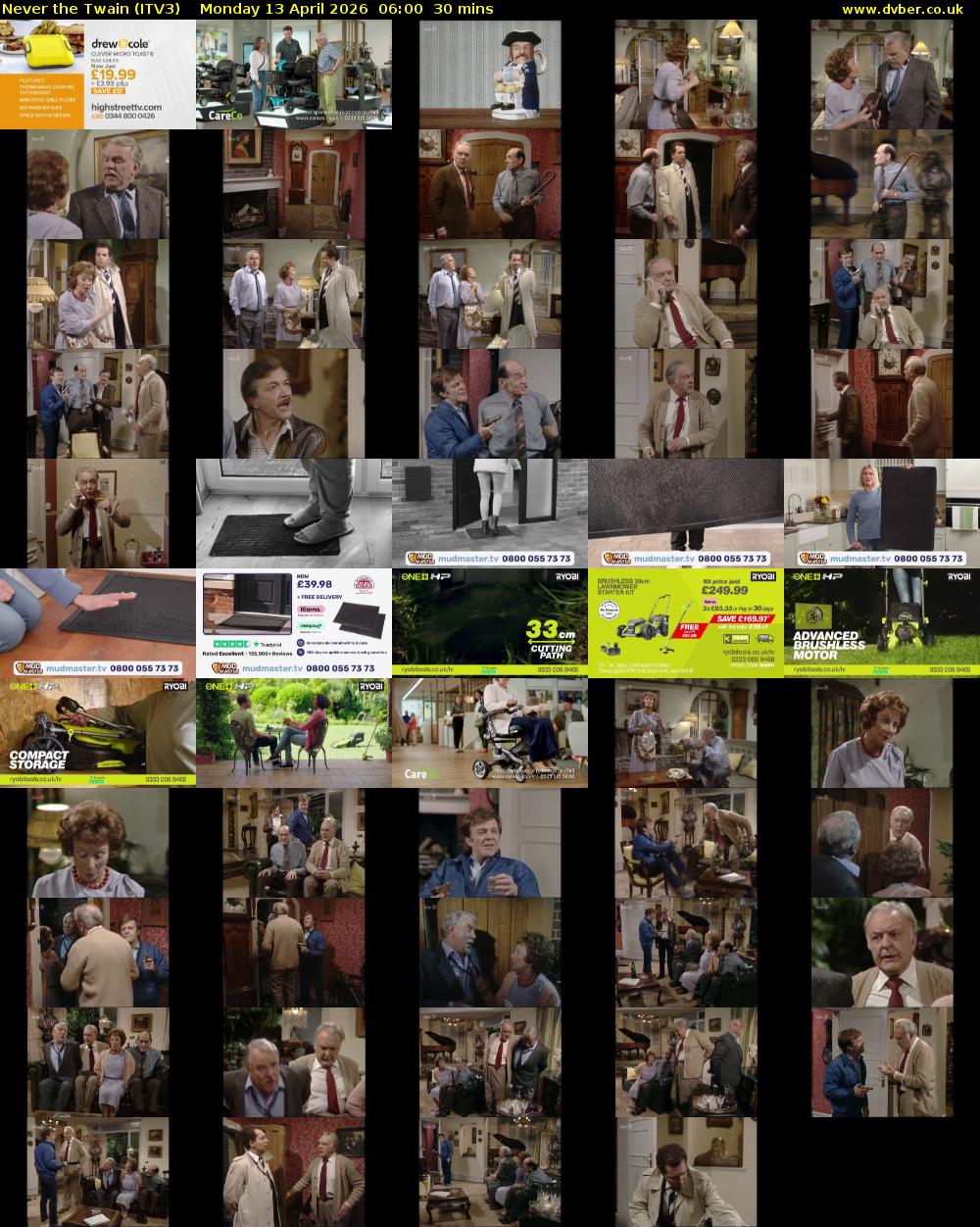 Never the Twain (ITV3) Monday 13 April 2026 06:00 - 06:30
