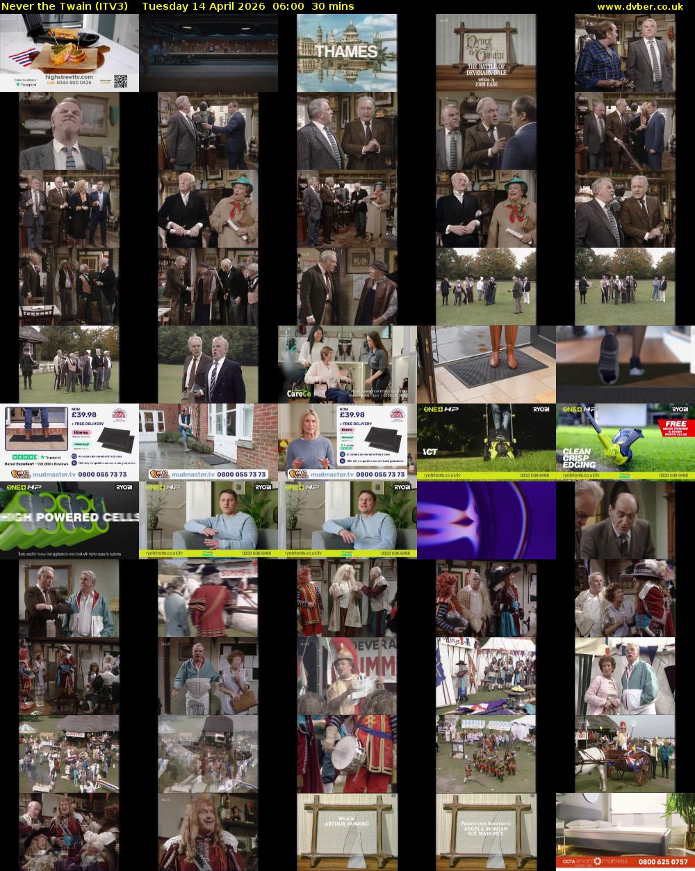 Never the Twain (ITV3) Tuesday 14 April 2026 06:00 - 06:30