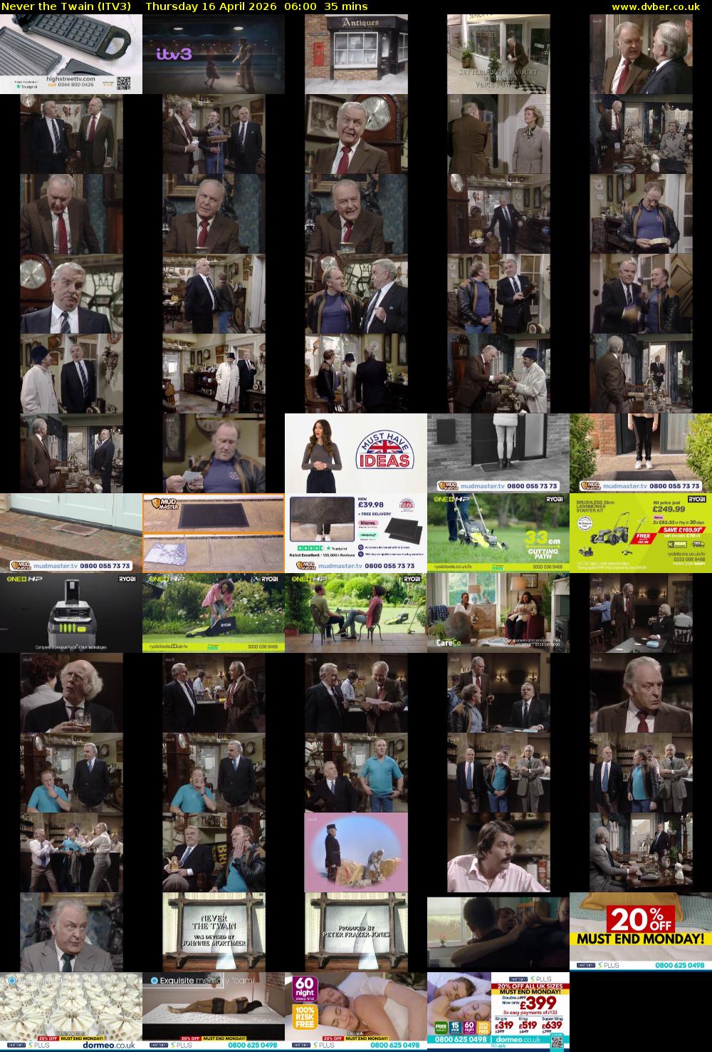Never the Twain (ITV3) Thursday 16 April 2026 06:00 - 06:35